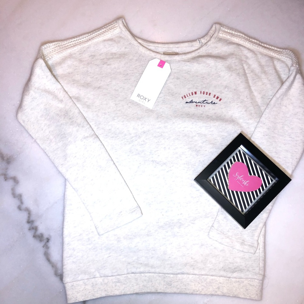 🆕Roxy Glitter And Gold Sweatshirt - Picture 2 of 5